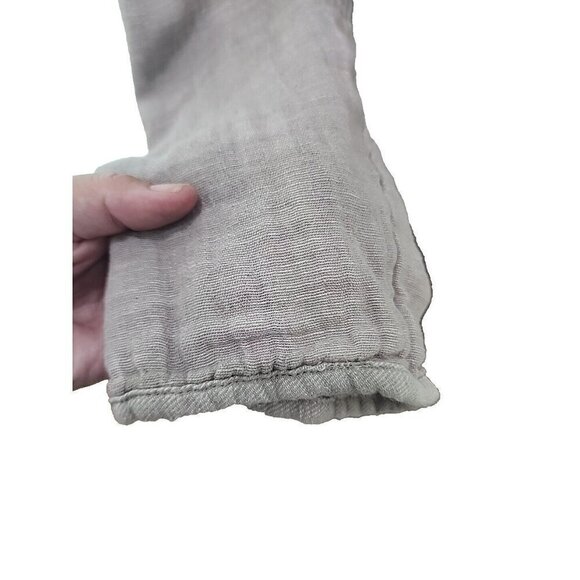 Tahari Jacket Linen Cotton Gauze Open Long Sleeve Pockets Women's Medium - Picture 6 of 9